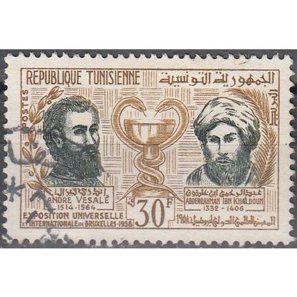 Tunisie 1958 Michel 499 O Cote (2005) 0.30 Euro André Vésale / Ibn Khaldoun