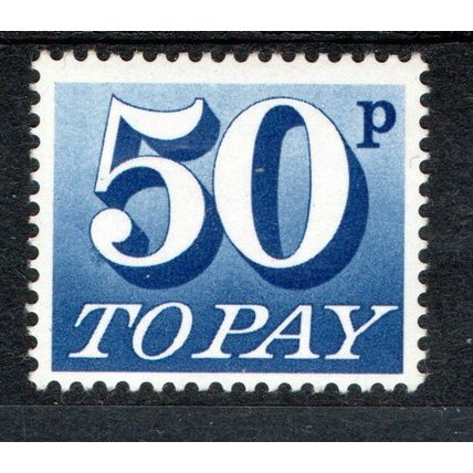 Sg D87 50p ultramarine 1970 Postage Due fresh mint never hinged (pds3)