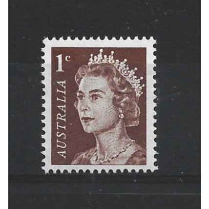 Australia.SG382 1c Queen Elizabeth II (Brown).Mounted Mint.Mar24