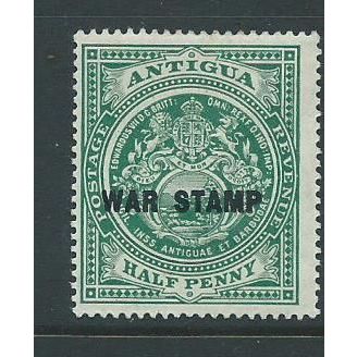Antigua stamps sg52 sg 52 WAR STAMP hm in black