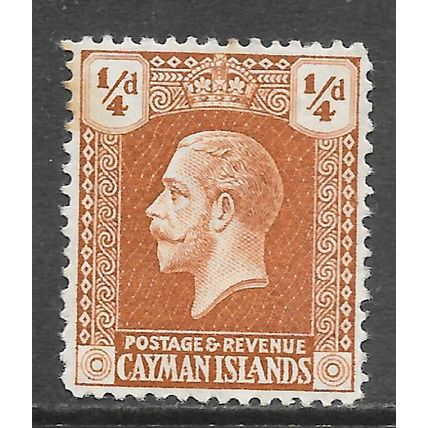 CAYMAN ISLANDS 1921 KG5 ENGRAVED FARTHING MINT MH