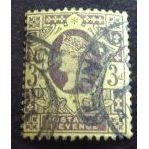 GB 1887 QV 3d yellow and deep purple Jubilee SG203
