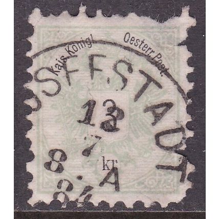 Austria 1884 JOSEFFSTADT POSTMARK on Arms 3k VGC