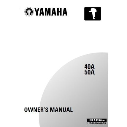 YAMAHA 40A 50A OWNERS MANUAL 2001 OUTBOARD MOTOR 137 PAGES ENGLISH USA EDITION