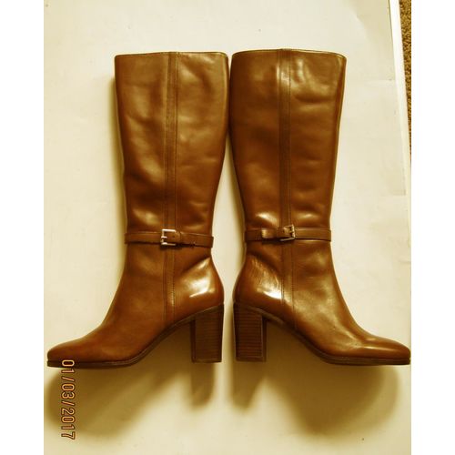 New Lauren Ralph Lauren 2522 Womens Clare Brown Knee-High Boots 9.5 Medium (B,M)