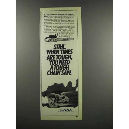 1983 Stihl 041AV Farm Boss Chain Saw Ad
