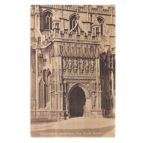 GLOUCESTER CATHEDRAL. used vintage postcard with love, The Squire.. 26.9.12
