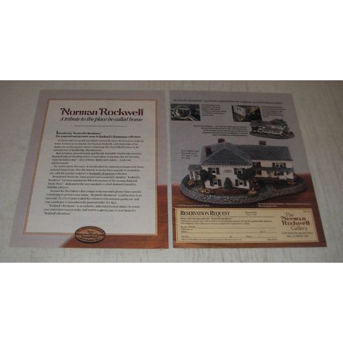 1991 The Norman Rockwell Gallery Ad - Rockwell's Residence