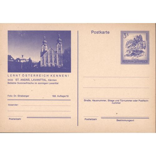 Austria unused - 3s pre-paid - St. Andra, Lavanttal, Karnten