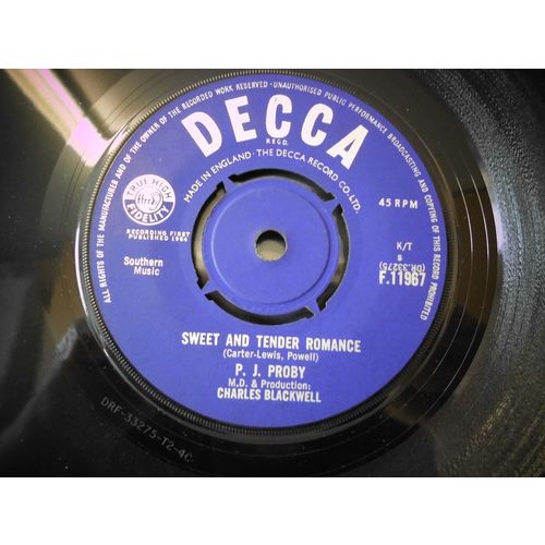 7" 1964. P.J PROBY ,TOGETHER F,11967. SWEET AND TENDER ROMANCE . EXCELLENT
