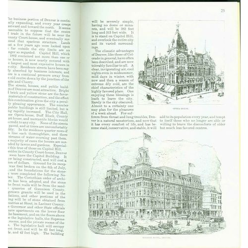 The City of Denver 1888. by Edwards Roberts-1 to 8 lots of 10 copies