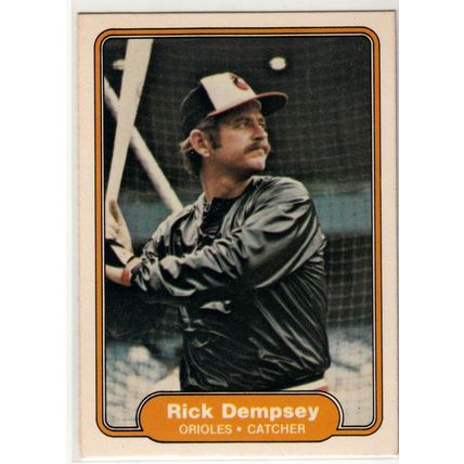 1982 Fleer baseball card 163 Rick Dempsey- Orioles