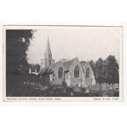 The Church Hursley Postcard Hampshire Taunt & Co 1739