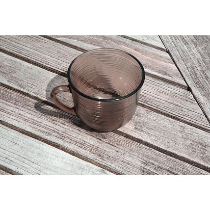 Vintage Smokey Glass Size Cup Made in France Replacement Vgc