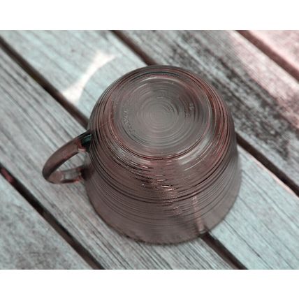 Vintage Smokey Glass Size Cup Made in France Replacement Vgc