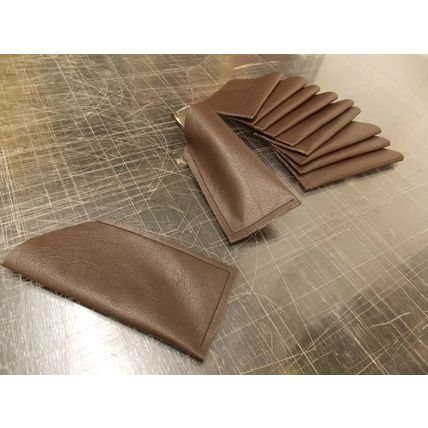 Real Brown Leather Glasses Case Sleeve Pouch for Reading Glasses free P&P