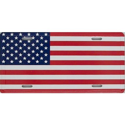 American Flag License Plate Novelty Fridge Magnet