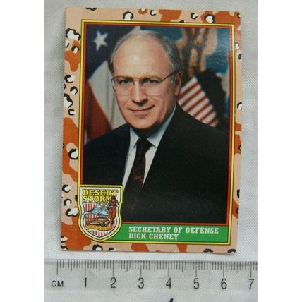 1991 Topps Desert Storm No. 3 Secretary of Defense Dick Cheney