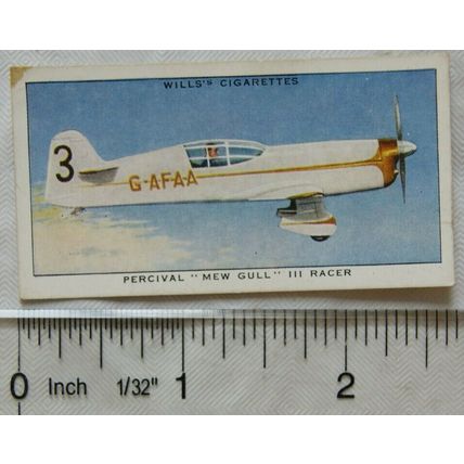 1938 Wills Speed No. 6 Percival New Gull 111 Racer