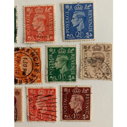UK Stamps Lot Great Britain King George VI Used Collection NC Perfin Manchester