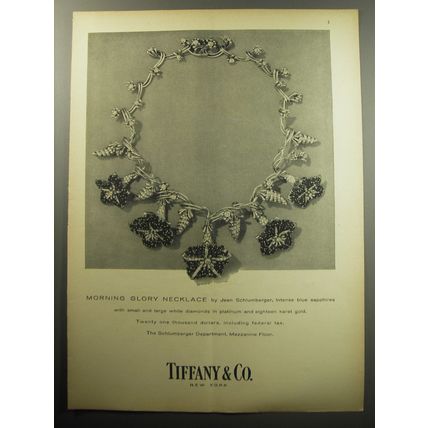 1957 Tiffany & Co. Jewelry Advertisement - Morning Glory Necklace