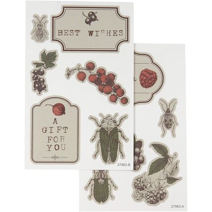 Vivi Gade Autumn Themed Stickers 2 design sets on 4 sheets 24 stickers CR27