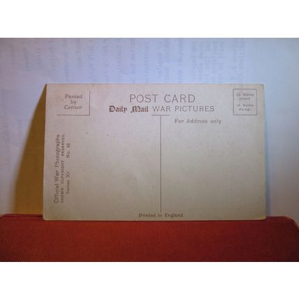 KING EDWARD VII AT THE FRONT, unused postcard WW1 Daily Mail War pictures =