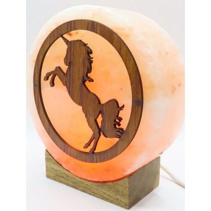 Unicorn Himalayan Salt Lamp USB 13.5 CM Gift Christmas Home Decor Natural
