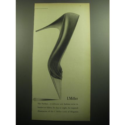 1958 I. Miller Turban Shoe Advertisement