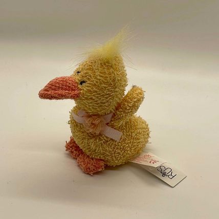 Russ Berrie Home Buddies Yellow Terry Cloth Mini Duck Stuffed Animal