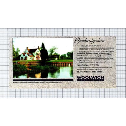 Hemingford Grey Cambridgeshire House Advert - 1991 Cutting