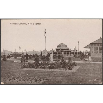 Victoria Gardens, New Brighton, Cheshire, c.1910s - Valentine's Postcard