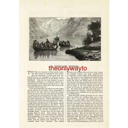 Nordfjord Wedding, Norwegian Social History, Book Illustration (Print), 1890