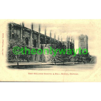 New College Chapel & Bell Tower, Oxford, Wyndham Series Postcard
