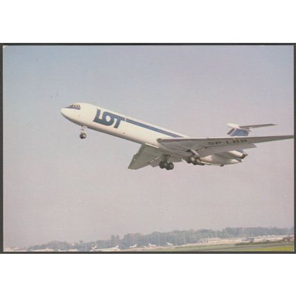 Polskie Linie Lotnicze LOT Ilyushin IL-62M, c.1980s - LOT Postcard