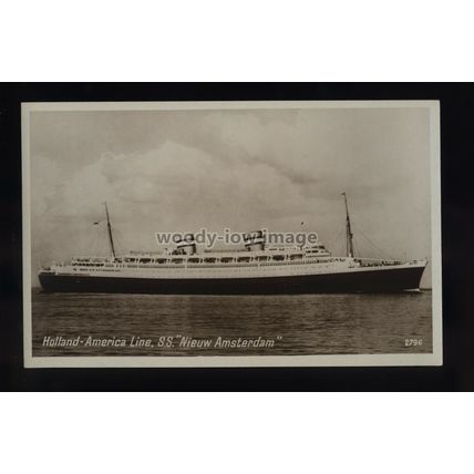 LS2018 - Dutch Holland America Liner - Nieuw Amsterdam - postcard