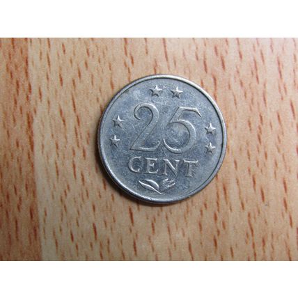 Netherlands Antillen 1980 25 Cents Coin