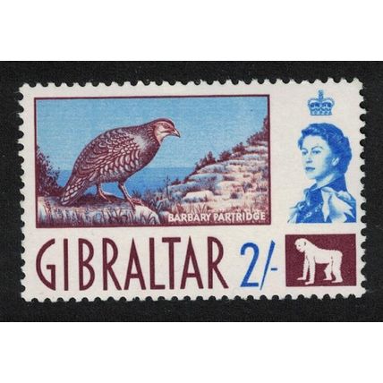 Gibraltar Barbary Partridge Bird 2Sh 1960 MNH SG#170