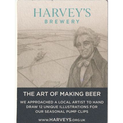 BEER MAT - HARVEYS BREWERY - TOM PAINE - (Cat No 064) - (2018)