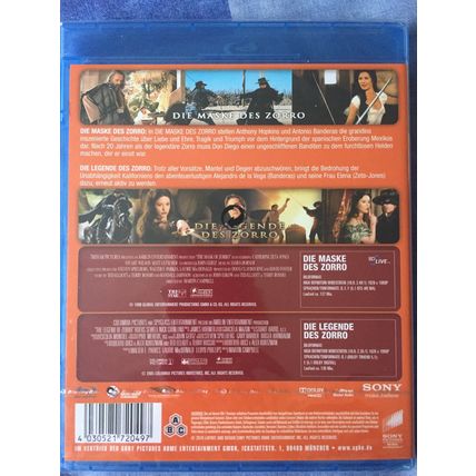 The Mask Of Zorro & The Legend of(NEW & SEALED 2010 GERMAN Blu-Ray of 2 Movies)