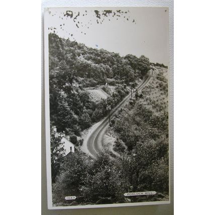 vintage postcard Porlock Hill