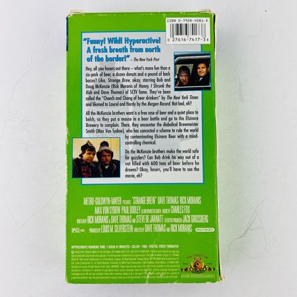 Strange Brew VHS Video Tape Bob & Doug McKenzie Cult Classic