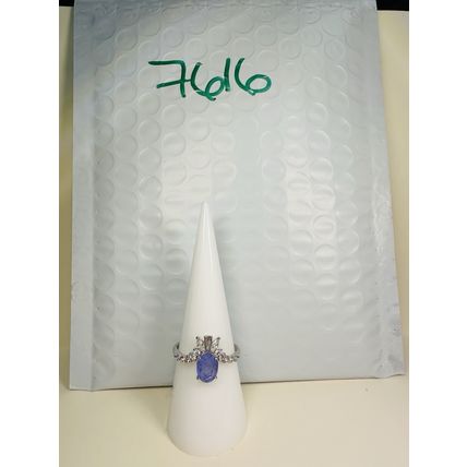 Bomb Party Sz8 Revealed BP Ring Fashion Jewelry RBP Lavender Gem Rhodium P