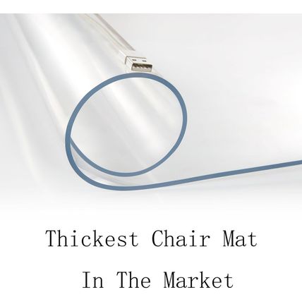 Thickest Chair Mat for Hardwood Floor - 1/8" Thick 47" X 35" Crystal Clear Chair