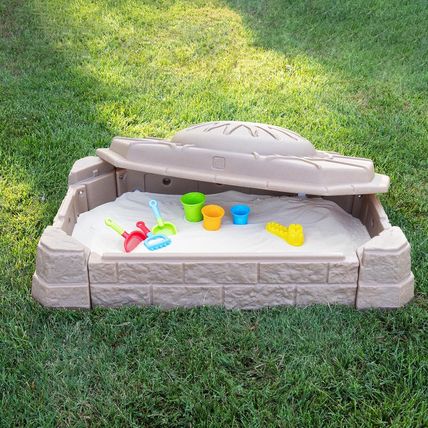 Step2 Naturally Playful Sandbox II, Kids Sand Activity Sensory Play Pit, Summer