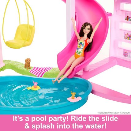 Barbie Dreamhouse, Doll House Playset with 75+ Pieces Including Toy Furniture &