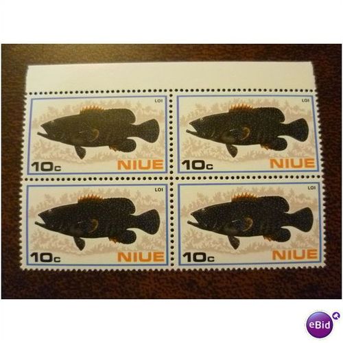 Niue 1973 Fish Loi mint block 4 stamps Marine Life
