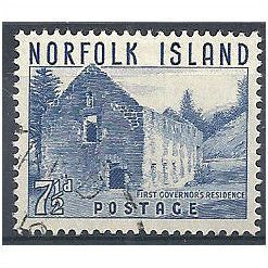 Norfolk Island 1953 SG15 7 1/2d Deep Blue Very Fine Used.