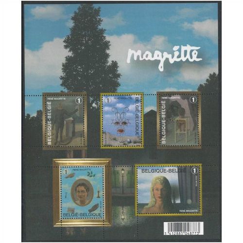 Belgium Mi Block 126: 110th Anniv. of the Birth of René Magritte (1898-1967).