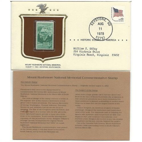 HISTORIC STAMPS OF AMERICA ' MOUNT RUSHMORE ' (1978)